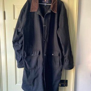 Duluth Trading Firehose XXL Tall lined canvas coat BLACK